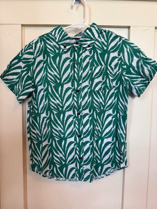 Janie and Jack Other - Janie and Jack Size 8 Cabana Shirt Tropical Vacation Summer | Palm Tree Leaves